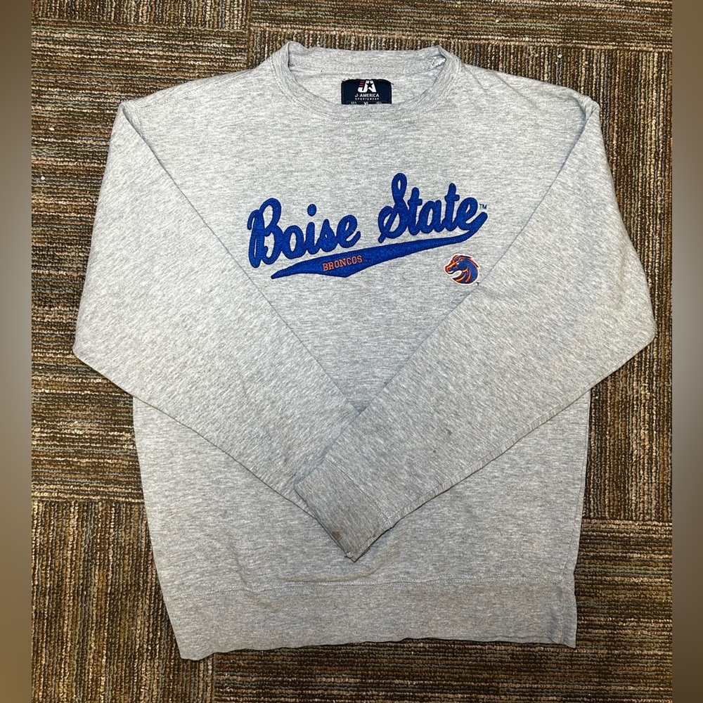 Boise State Men’s Gray Crewneck Sweatshirt